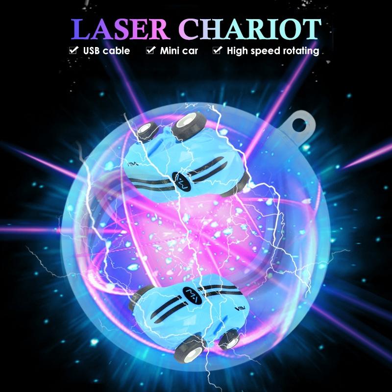 Mini High Speed Laser Racing Car Toy Stunt LED Pocket Car