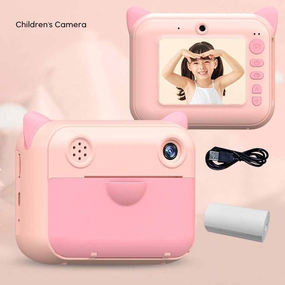 Kids Instant Print Camera With HD Screen Thermal Printing Camera For Kids Fun Creative Toy 8