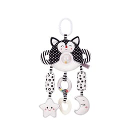 high contrast baby stroller mobile toy, black white infant wind chime sensory hanging toy