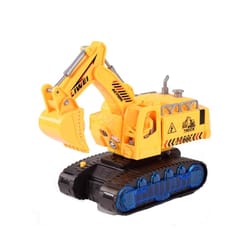 kids excavator toy with lights and music, transforming construction toy truck for toddlers