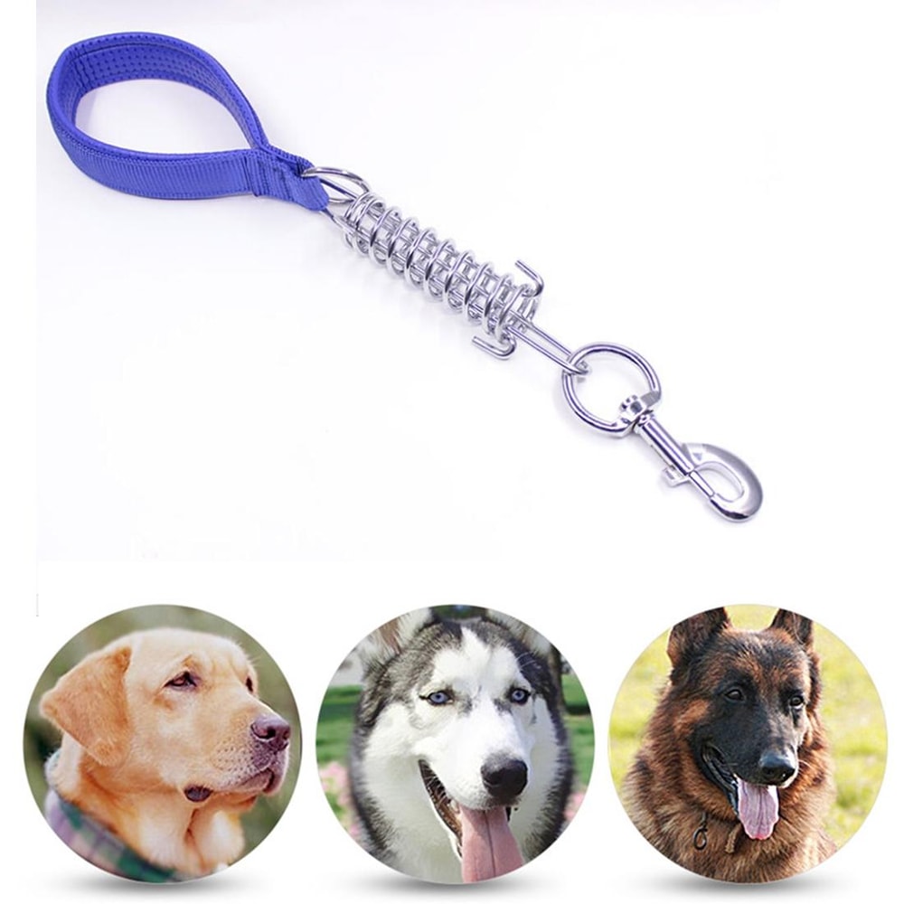 Shock Absorbing Dog Leash With Spring Foam Handle For Medium Large Dogs 0