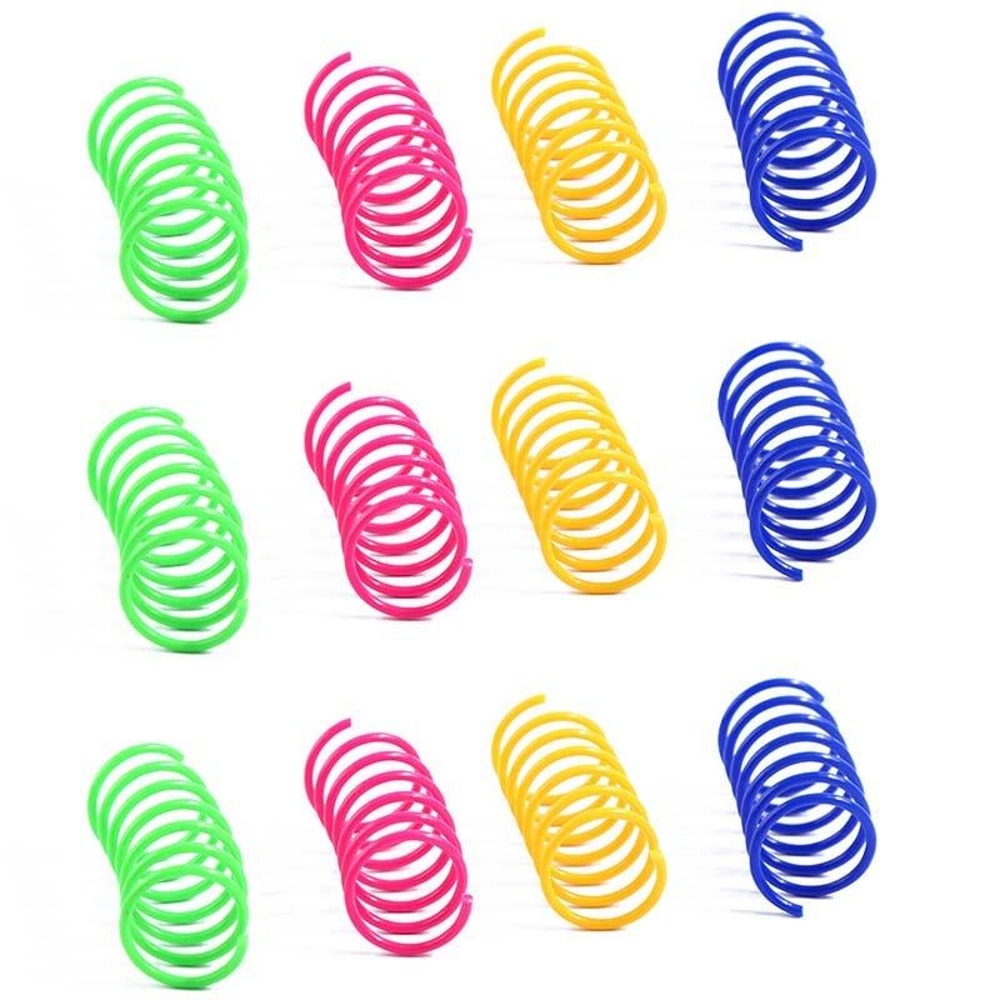 High-Bounce Interactive Cat Spring Toy Set for Active Play and Mental Stimulation