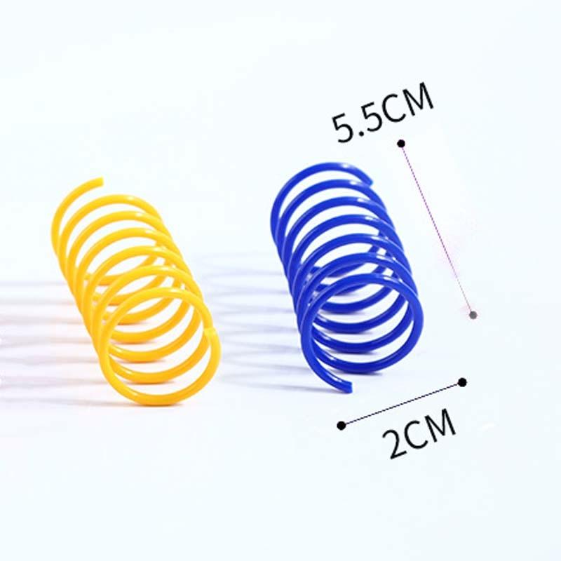 High-Bounce Interactive Cat Spring Toy Set for Active Play and Mental Stimulation