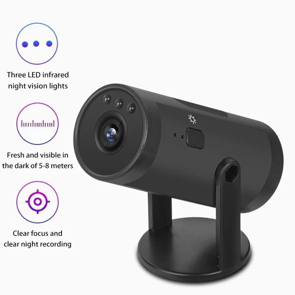 Smart WiFi Home Security Camera with Night Vision for Pets Kids Monitoring