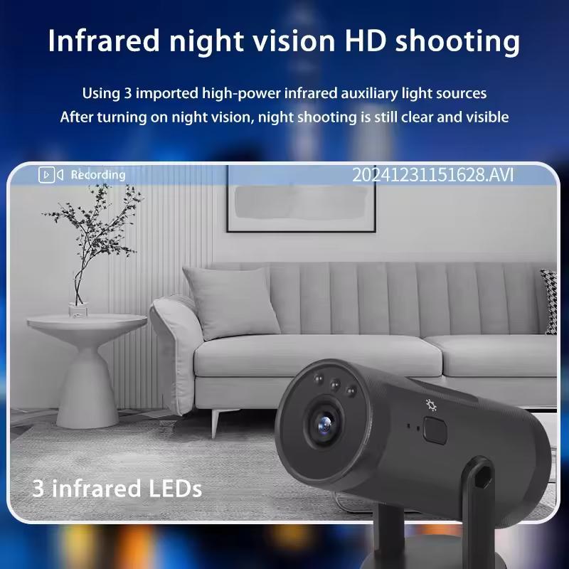 Smart WiFi Home Security Camera with Night Vision for Pets Kids Monitoring