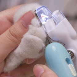 led pet nail clipper with safety guard for dogs & cats grooming tool