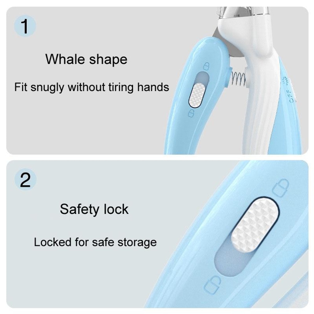 LED Pet Nail Clipper With Safety Guard For Dogs Cats Grooming Tool 7