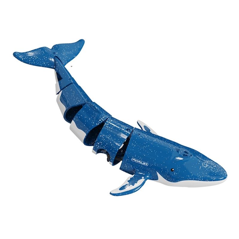 Remote Control Whale Toy with Water Spray and Diving Action for Kids Bath and Pool Play
