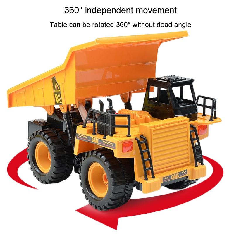 Remote Control Dump Truck Toy with Lifting Bed for Kids Construction Play