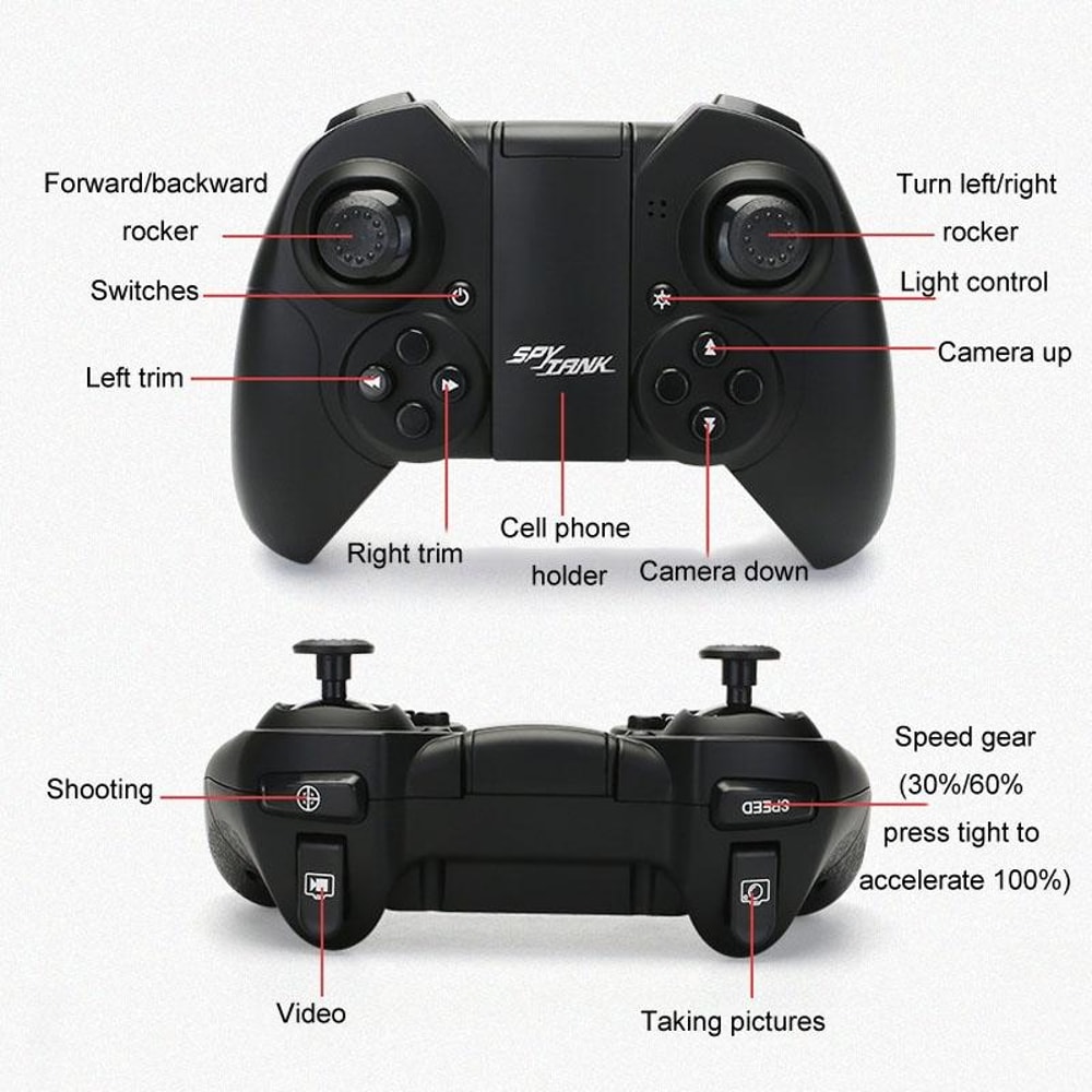 HD Camera RC Tank Car with Real Time Video Surveillance Remote Control