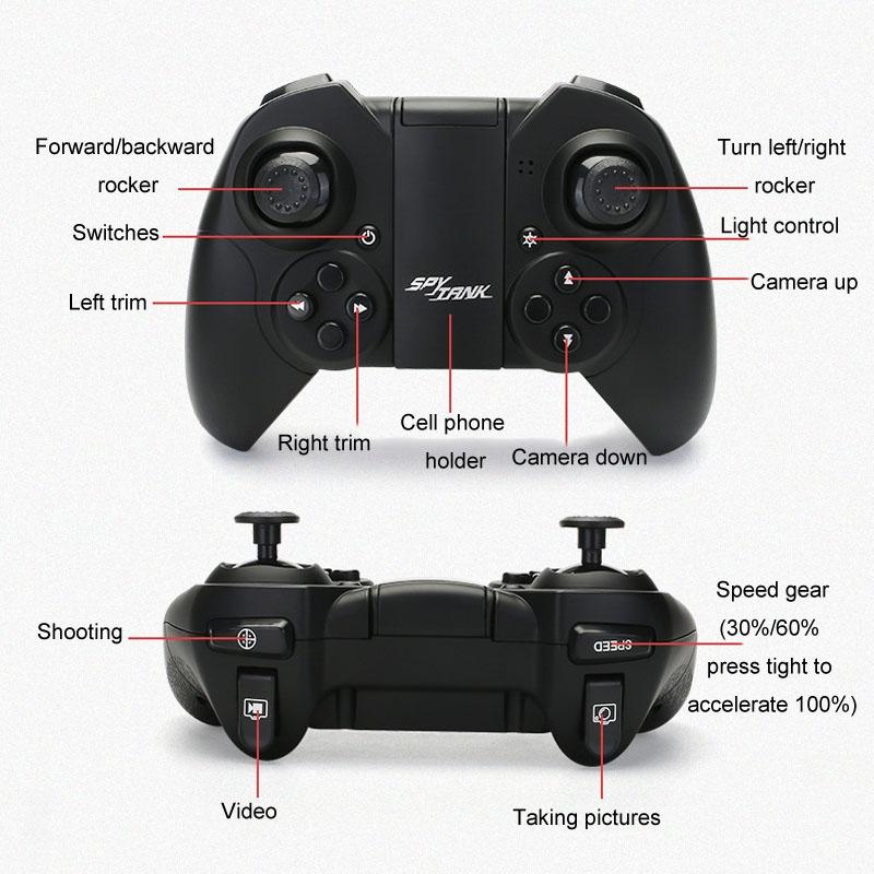 HD Camera RC Tank Car with Real Time Video Surveillance Remote Control