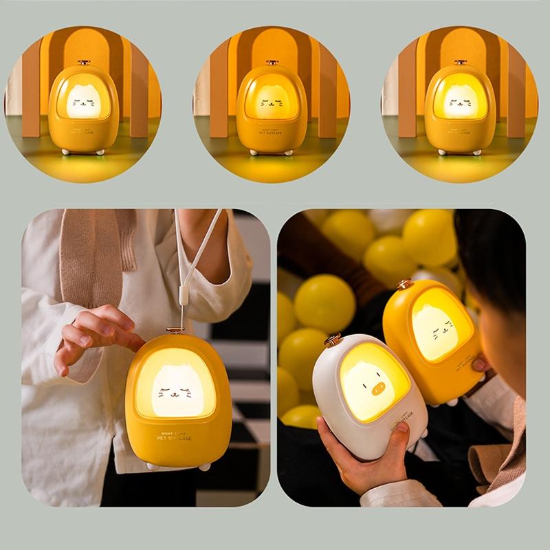 Portable Pet Night Light USB Rechargeable Cute Animal Bedside Lamp 4