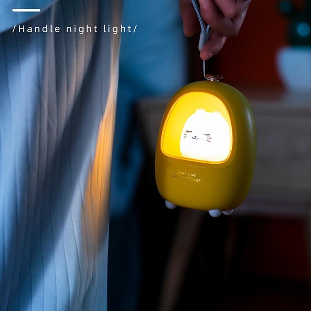 Portable Pet Night Light USB Rechargeable Cute Animal Bedside Lamp 5