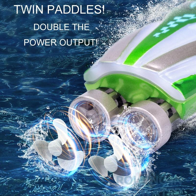 Mini Remote Control Boat For Kids Submarine Toy With LED Lights And Dual Motors 5