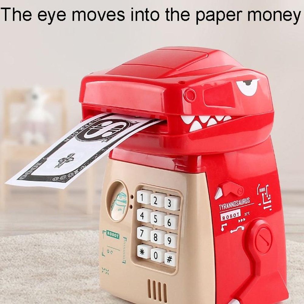 Dinosaur Password Piggy Bank for Kids Automatic Coin Saving Toy