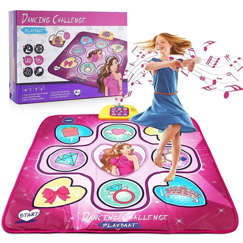 Kids Interactive Dance Mat with Music Lights and Fun Game Play Pad