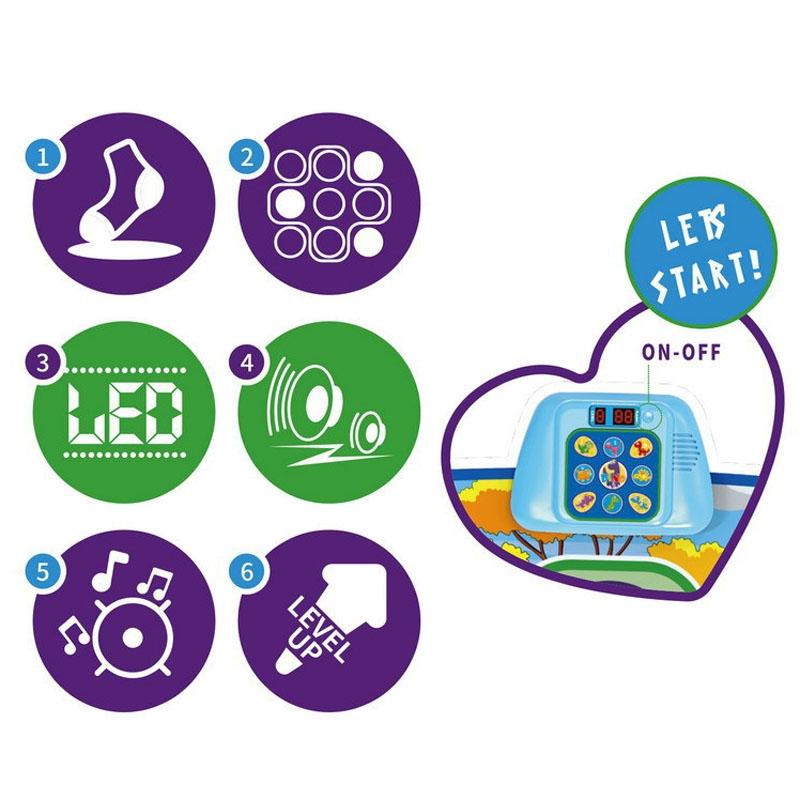 Kids Interactive Dance Mat with Music Lights and Fun Game Play Pad