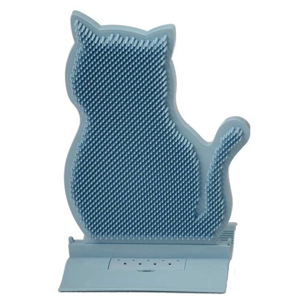 Self Grooming Cat Corner Brush Wall Mounted Cat Grooming Brush With Hair Remover 3