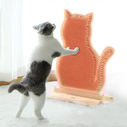 self grooming cat corner brush wall mounted cat grooming brush with hair remover