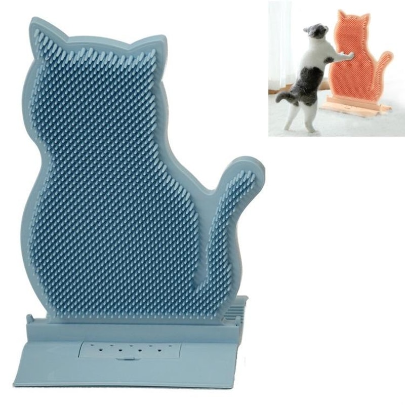 Self Grooming Cat Corner Brush Wall Mounted Cat Grooming Brush With Hair Remover 4