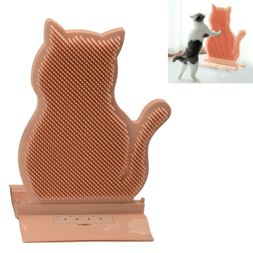 Self Grooming Cat Corner Brush Wall Mounted Cat Grooming Brush With Hair Remover 5