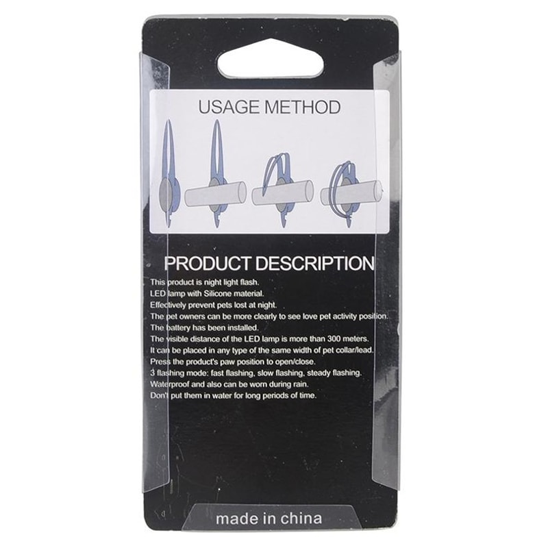 LED Pet Safety Collar Light Waterproof Silicone Pendant For Night Walking Dogs 6