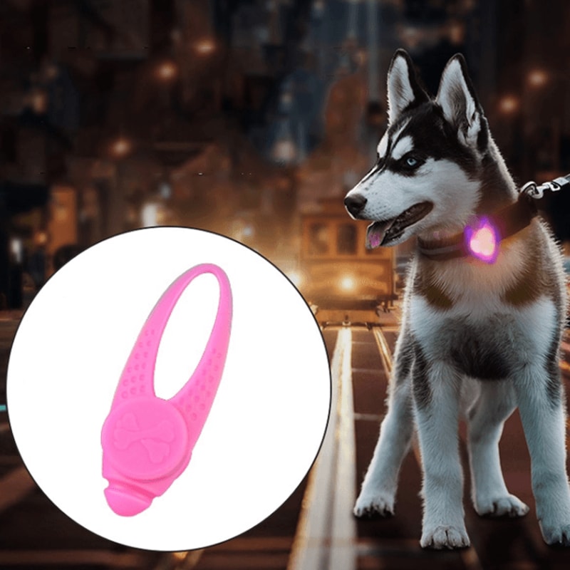 LED Pet Safety Collar Light Waterproof Silicone Pendant For Night Walking Dogs 8