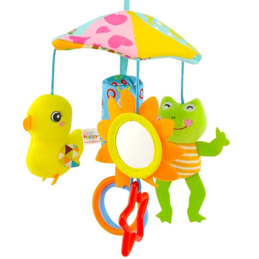 Musical Baby Crib Mobile with Rotating Toys and Stroller Hanging Bell