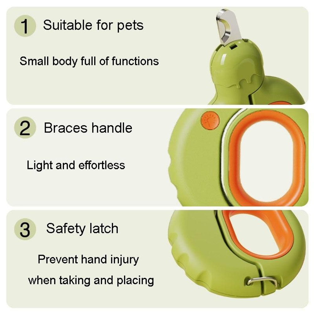 LED Pet Nail Clipper Safe Dog Cat Nail Trimmer With Light 10