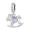 Cute Trojan Horse Pendant Necklace Sterling Silver Platinum Plated Charm Jewelry
