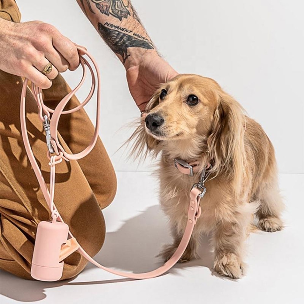 Portable Dog Poop Bag Dispenser With Leash Clip Waterproof Case For Easy Pet Waste Cleanup 0