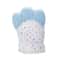 Baby Teething Mitten with Silicone Teether Ring Safe Soothing Toy for Infants