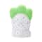 Baby Teething Mitten with Silicone Teether Ring Safe Soothing Toy for Infants