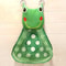 Cartoon Frog Bath Toy Organizer Mesh Bag with Suction Cups for Kids Bathroom Storage