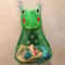 Cartoon Frog Bath Toy Organizer Mesh Bag with Suction Cups for Kids Bathroom Storage