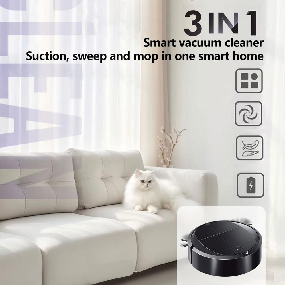 Smart Auto Sweeper Robot Vacuum 3in1 Slim Robot Vacuum Cleaner For Pet Hair Dust 2