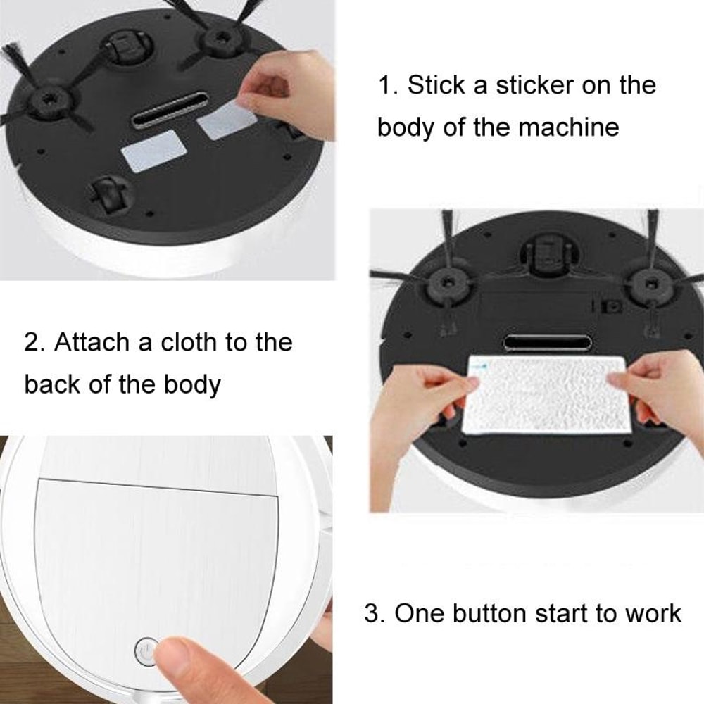 Smart Auto Sweeper Robot Vacuum 3in1 Slim Robot Vacuum Cleaner For Pet Hair Dust 8