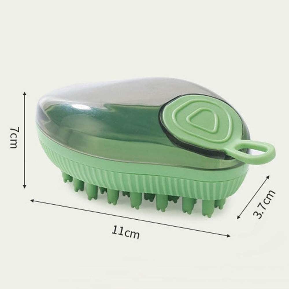 Pet Bathing Brush With Soap Dispenser Soft Silicone Dog Cat Grooming Massage Tool 8