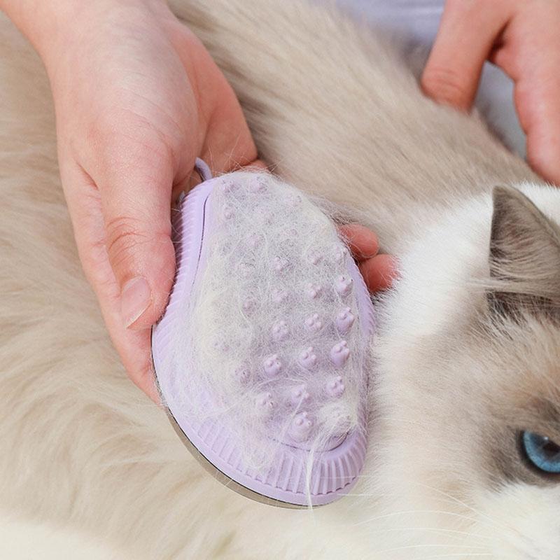 Pet Bathing Brush With Soap Dispenser Soft Silicone Dog Cat Grooming Massage Tool 0