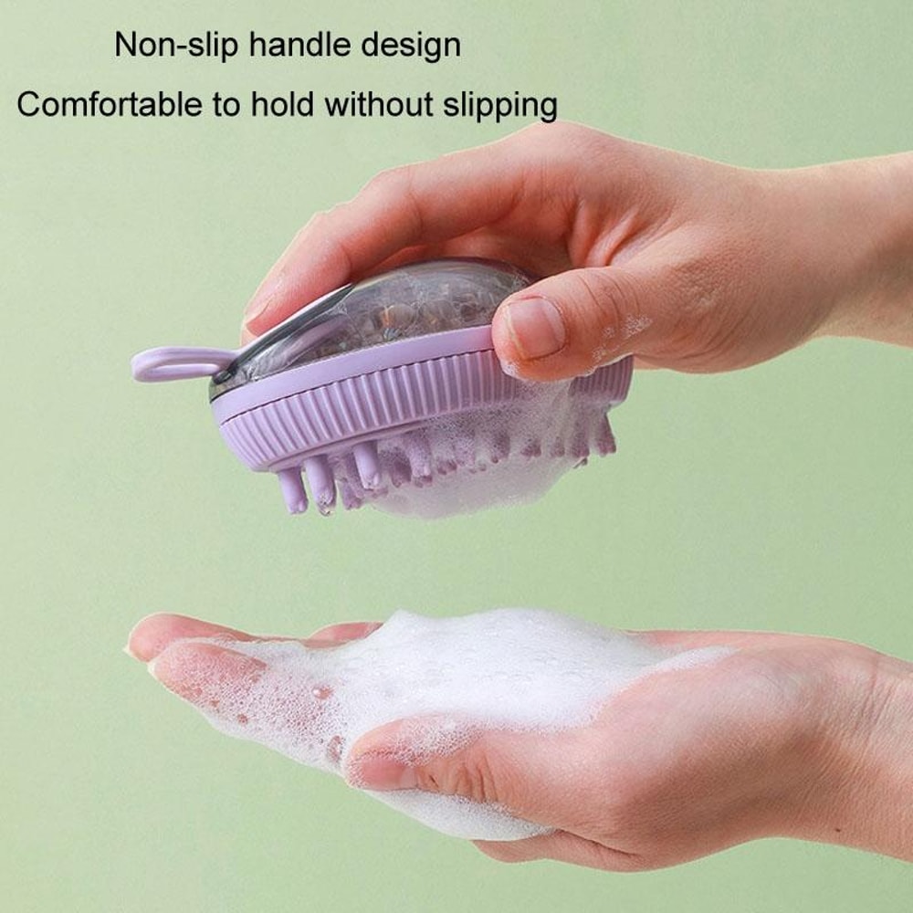 Pet Bathing Brush With Soap Dispenser Soft Silicone Dog Cat Grooming Massage Tool 11