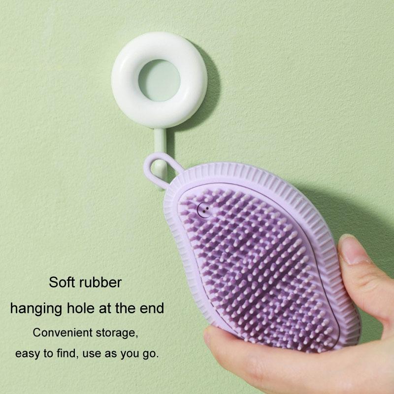 Pet Bathing Brush With Soap Dispenser Soft Silicone Dog Cat Grooming Massage Tool 12