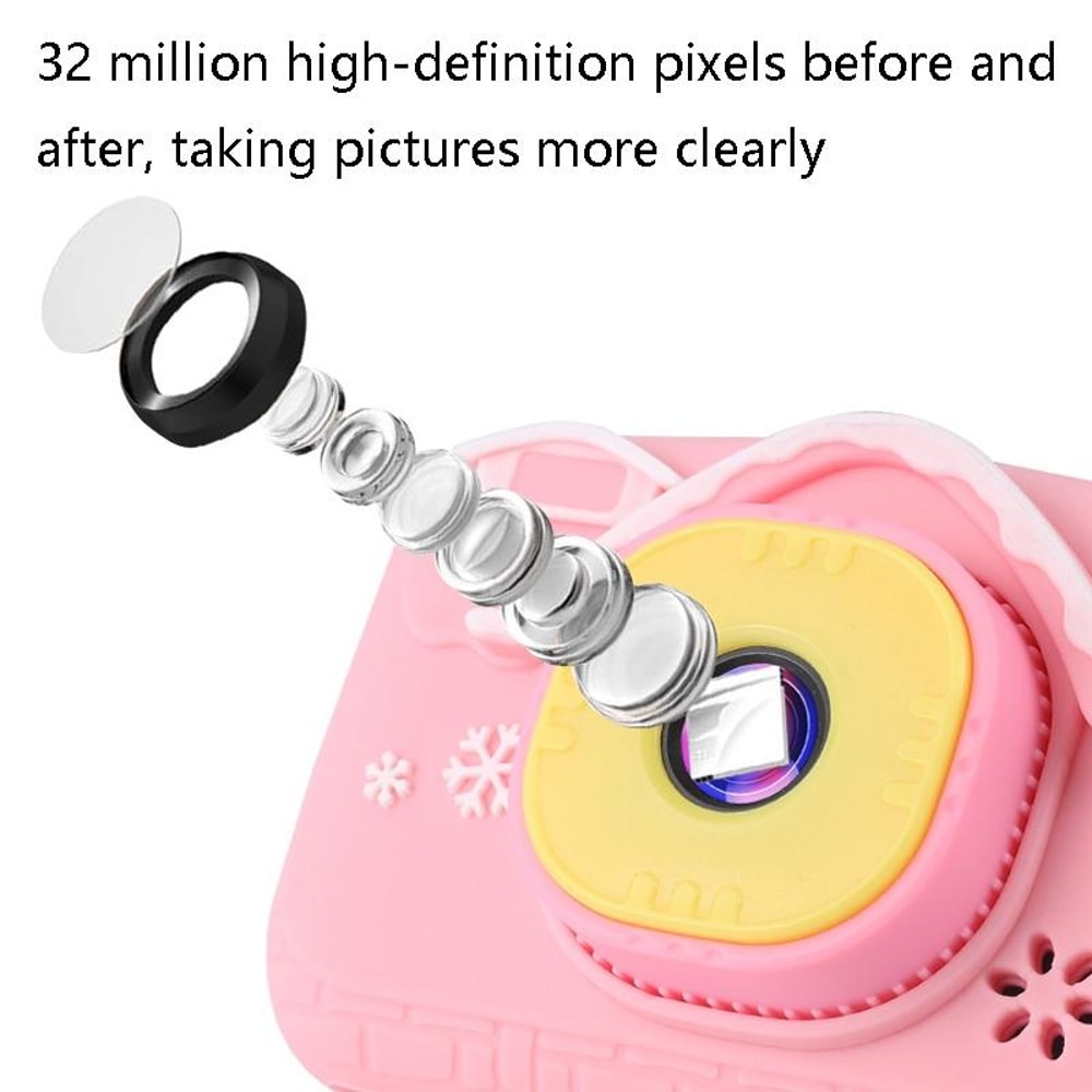 HD Kids Digital Camera Toy with Games and Dual Lens Mini Camera for Children