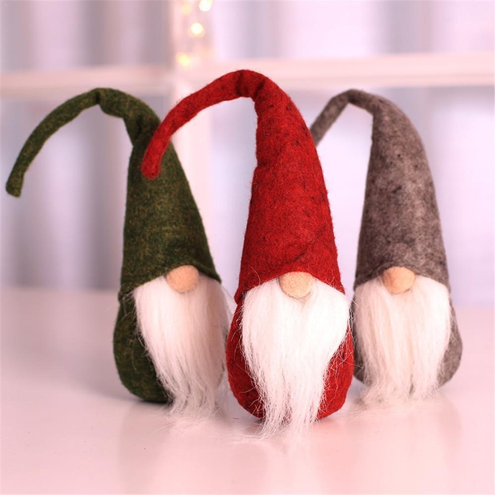Christmas Gnome Doll Decoration Mini Santa Plush Holiday Ornament Gift 1