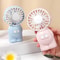 Portable USB Handheld Fan With Night Light Quiet Mini Desk Fan For Office Travel Camping 3