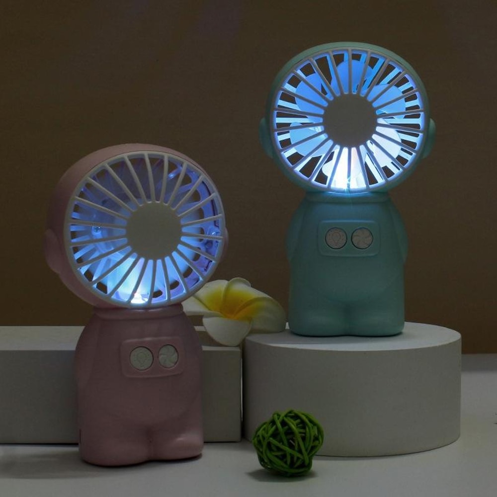 Portable USB Handheld Fan With Night Light Quiet Mini Desk Fan For Office Travel Camping 5