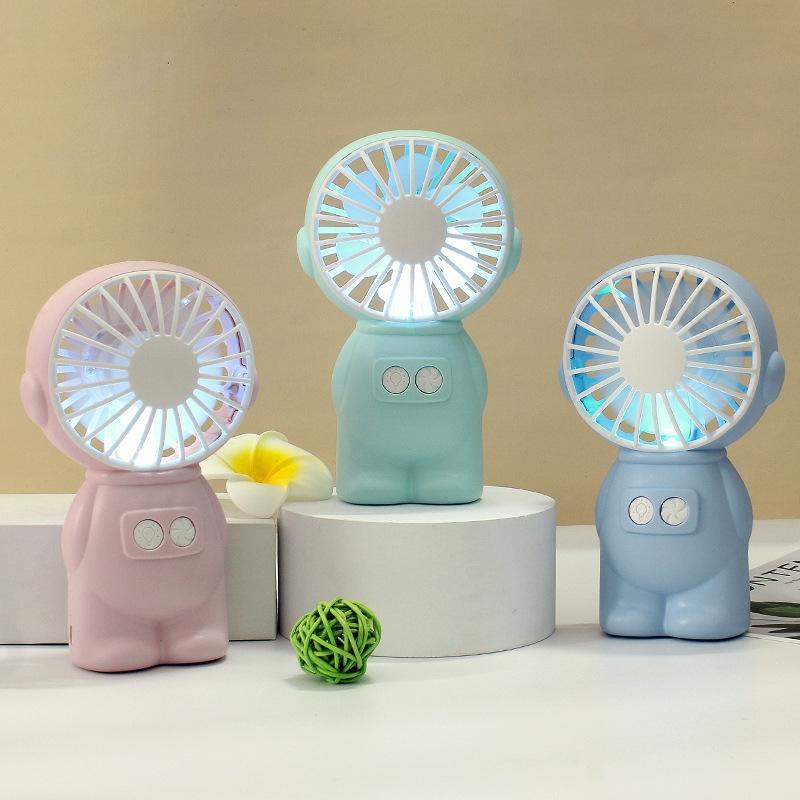 Portable USB Handheld Fan With Night Light Quiet Mini Desk Fan For Office Travel Camping 6