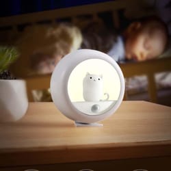 motion sensor night light usb rechargeable cute pet wall lamp for bedroom and cabinet