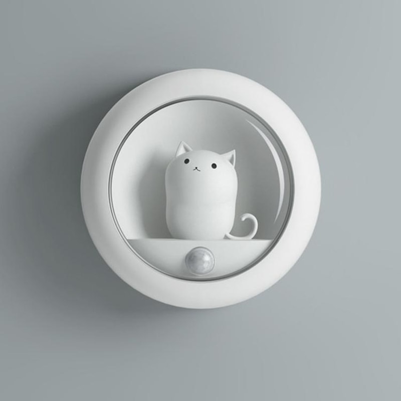 Motion Sensor Night Light USB Rechargeable Cute Pet Wall Lamp For Bedroom And Cabinet 9