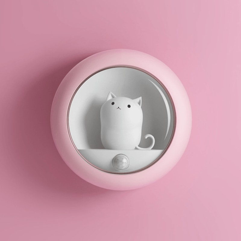 Motion Sensor Night Light USB Rechargeable Cute Pet Wall Lamp For Bedroom And Cabinet 10
