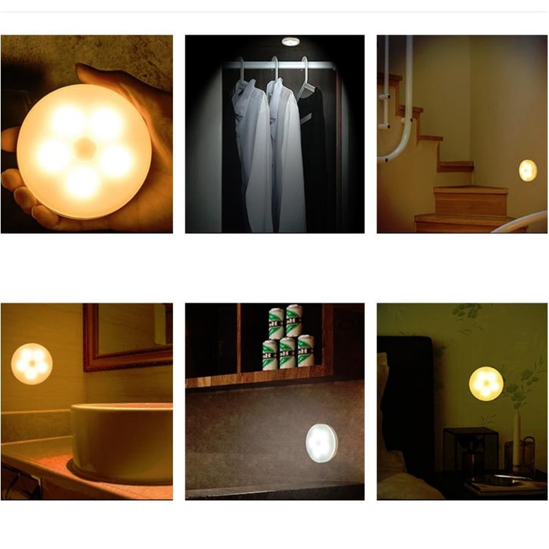 Smart Motion Sensor Night Light Rechargeable LED Bedside Lamp For Bedroom Hallway 3